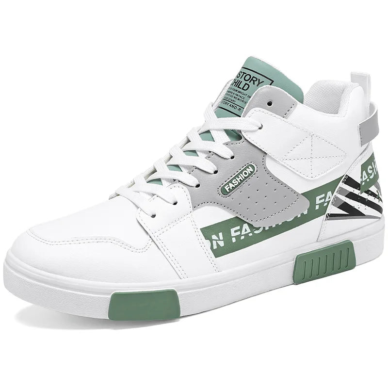 Men's Skateboarding Shoes 46 High Top Casual Sneakers Breathable Street Shoes Black Flats Shoes Walking Shoes Chaussure Homme