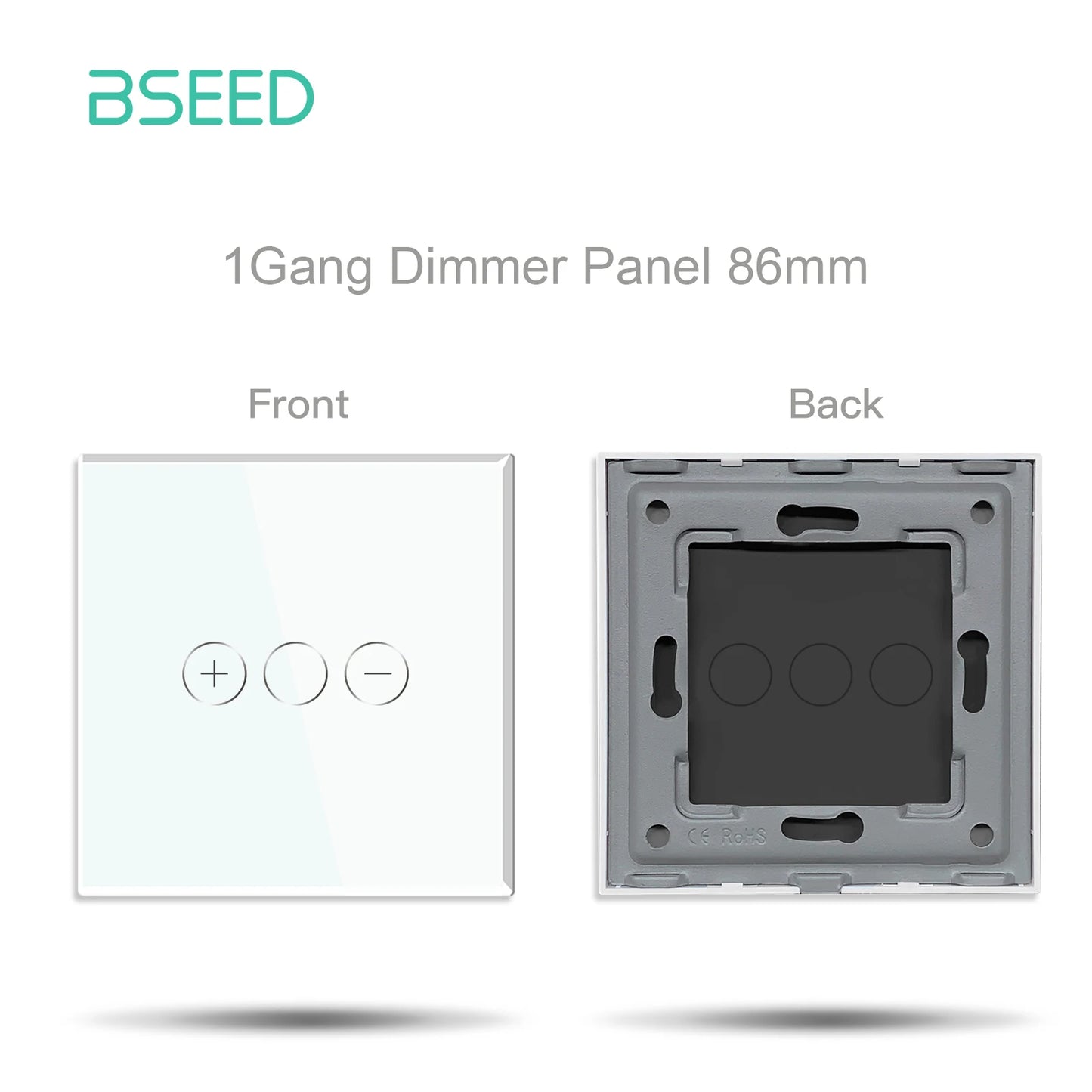 BSEED 1/2Gang Touch Light Dimmer Switch Function Base 1/2Way EU Socket Type-c USB Part Wall Glass Panels DIY Free Combination