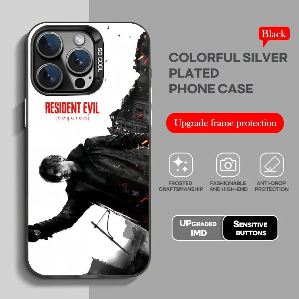 Game Phone Case For iPhone 17 16e 16 15 14 13 12 11 mini Pro Max X XSMAX 8 7 Air Plus Anti Fall Matte R-Residents Evils Requiems