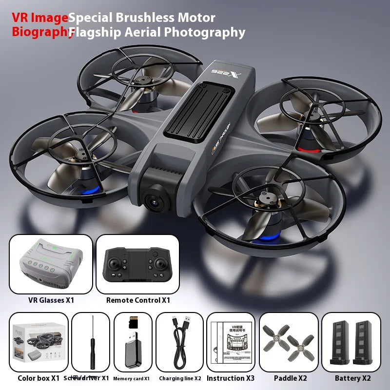 VR Professional Mini Drone for Kids with HD Camera Brushless Motor Optical Flow Positioning Remote Control Toy Quadcopter