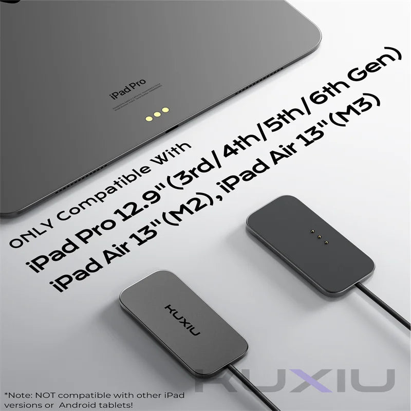 M30 Magnetic Wireless Charger for iPad Pro/iPad Air Fast Charging Smart Connector Charger with 5.56ft USB-C Cable(Adapter Not)