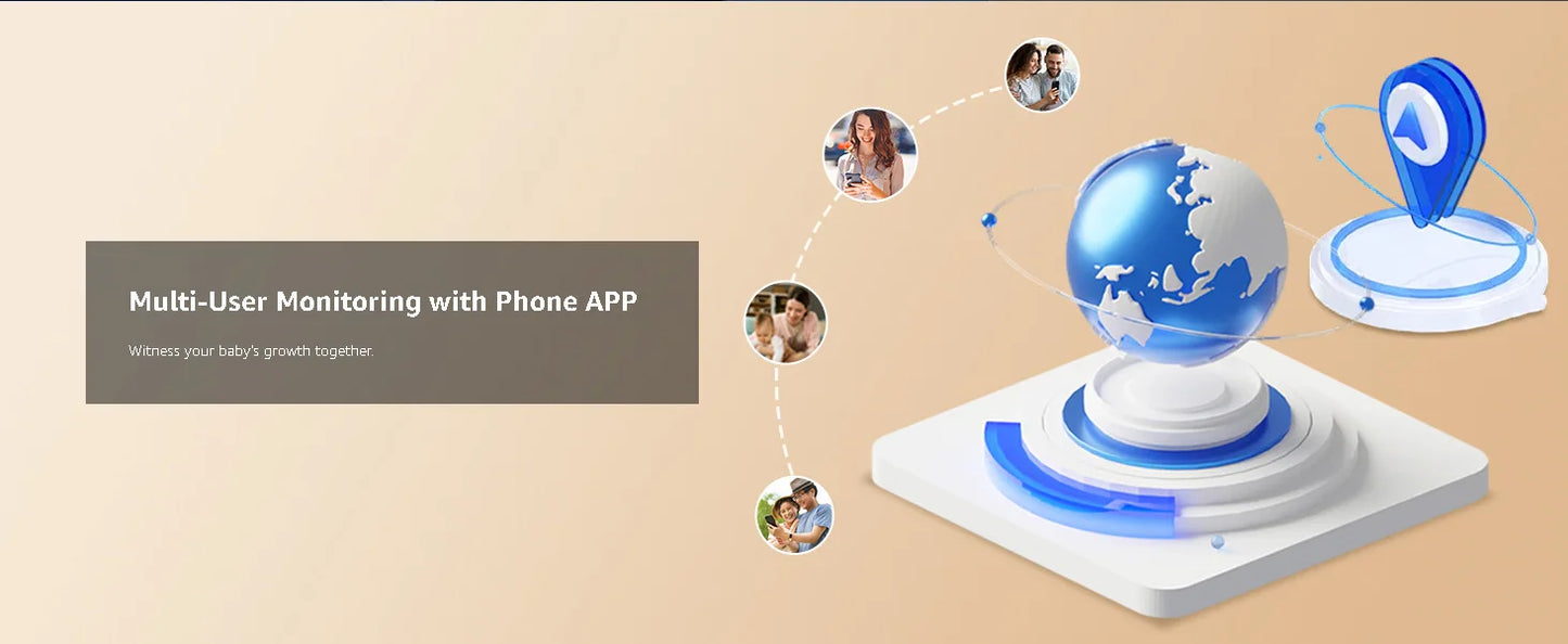 2K Baby Monitor Surveillance Camera Dual-frequency Crying Machine Indoor Safety Protection Remote Monitoring Voice Intercom