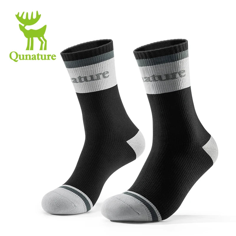 Qunature Four-Season Waterproof Socks Breathable Outdoor Sport Socks Hiking Cycling Cross Country Running Skiing Windproof Sock