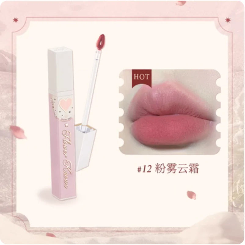 Flower Knows Lipstick And Lip Cream Moisturizing Non-sticky Glossy mirror surface Hydrating Long-lasting