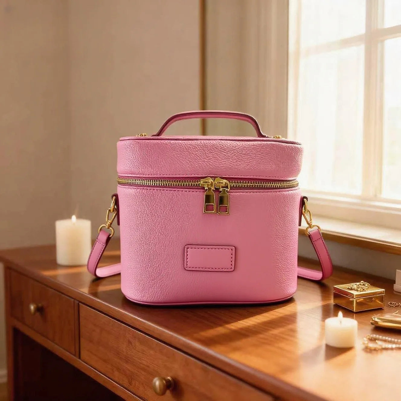 Women's Cosmetic Bags Large Capacity Luxury PU Leather Makeup Bags Travel Organizer Essentials Toiletry Bags Female Make Up Case
