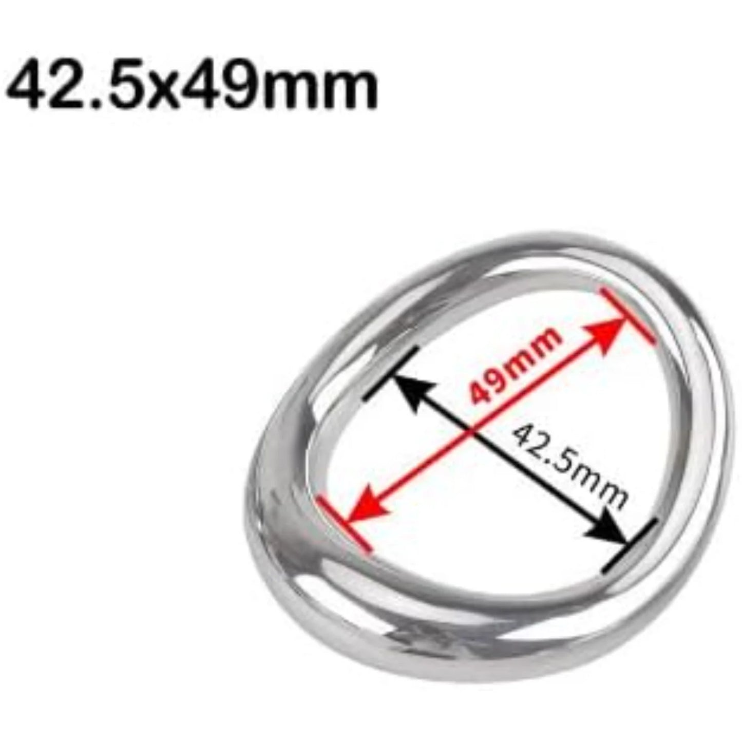 Curved Stainless Steel Delay Ring Exercise Stretch Ring Fixed Exercise Accessories(48 x 54 mm