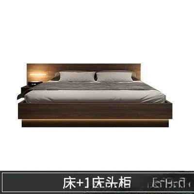 Luxury Japanese Tatami Bed Frame Storage Modern Bedroom Furniture Wood MDF Double Hotel Bed Base with Drawer