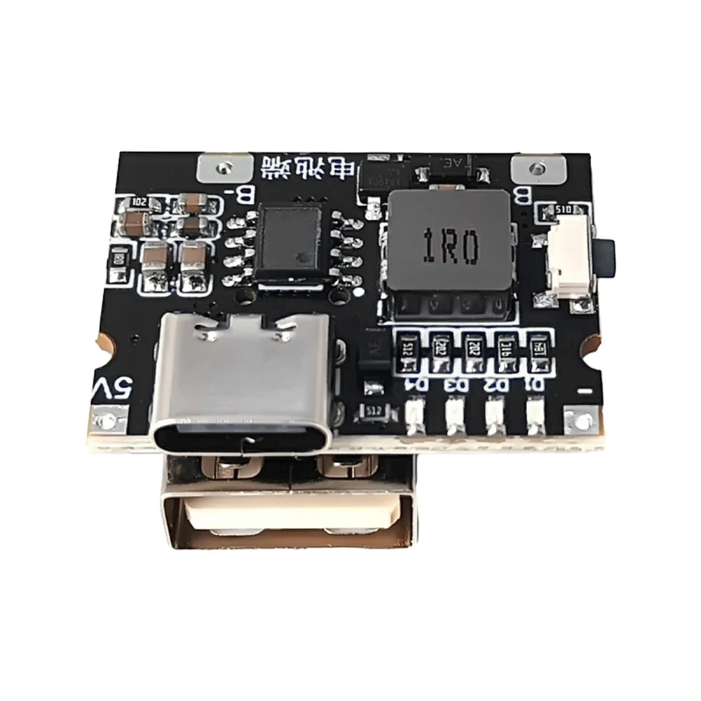 Type-C USB 5V 3A Boost Converter Step-Up Power Module Charge/Discharge Battery Protection Board With Switch LED Indicator