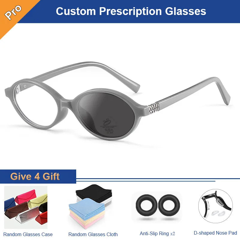 Women's Oval Nearsighted Glasses | Light-Changing Lenses | Prescription Sunglasses