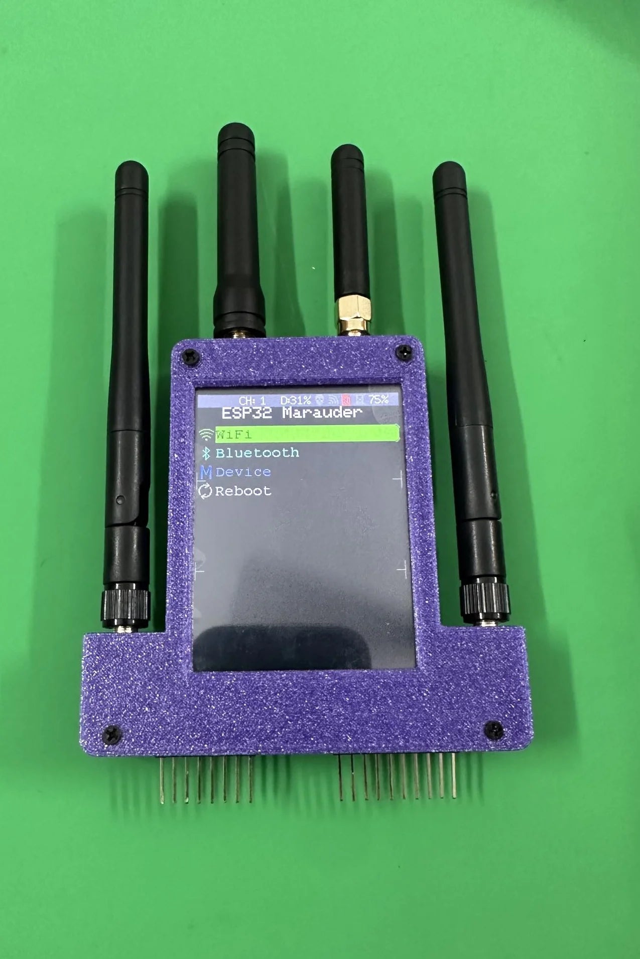 For Flipper Zero External Module 4 in 1 433MHz ESP32S2 GPS with 2.8-inch Screen for Signal/Data Analysis