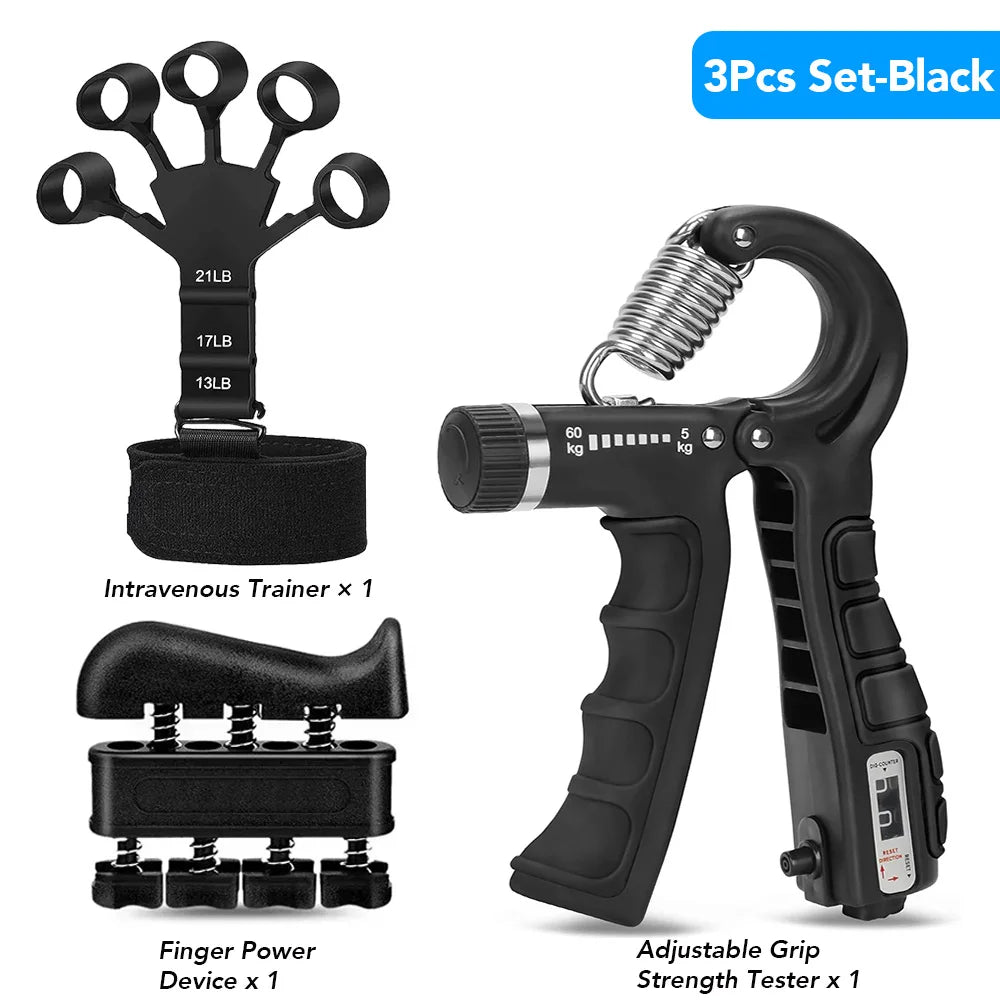 5-60Kg Adjustable Heavy Hand Gripper Fitness Hand Exerciser Grip Wrist Training Finger Gripper Hand Strengthener for Patient