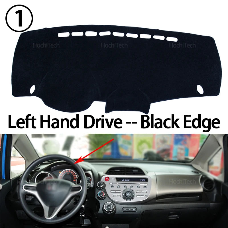 For Honda Fit Jazz 2008-2013 GE6 GE7 GE8 GE9 High Quality Dashboard Mat Dashmat Cover Pad Sunshade Carpet Accessories