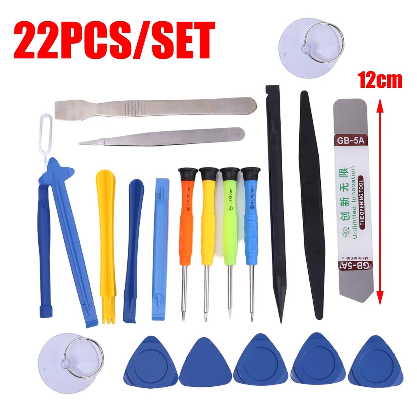 22 in 1 Mobile Phone Repair Tools Opening Screwdriver Set Disassemble Hand Tool Kit for iPhone iPad Laptop Computer Opening Tool