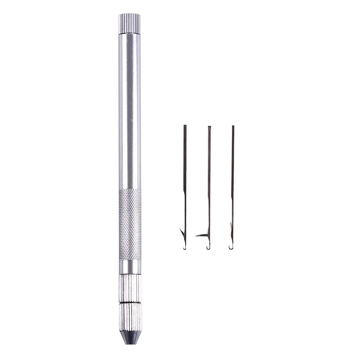3-in-1 Hair Extension Tools Includes Knitting Needles and Holder for Beads Dreadlock Wig Hair Extensions Lace Wig Making