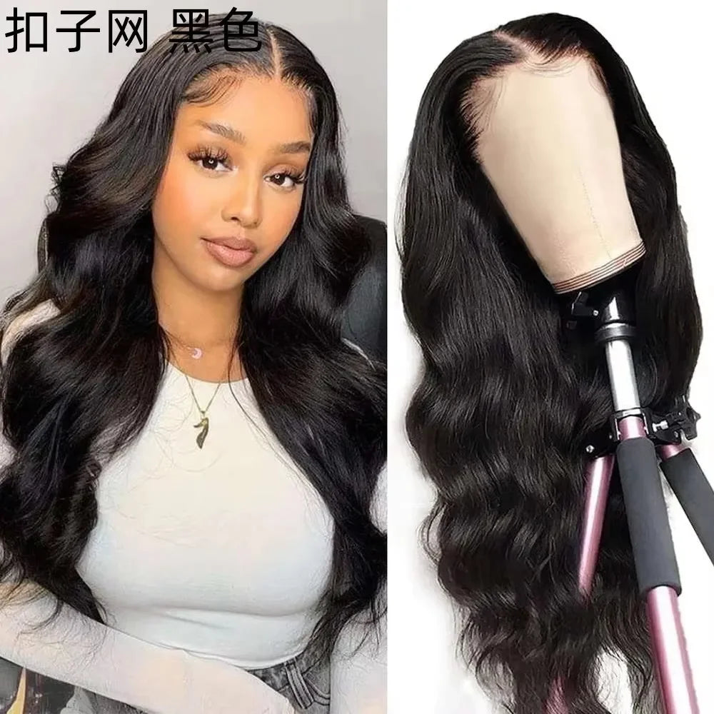 68cm synthetic European and American woman Curly wavy Midsection synthetic Wig Hairpin Forehead Hair Extension Wig