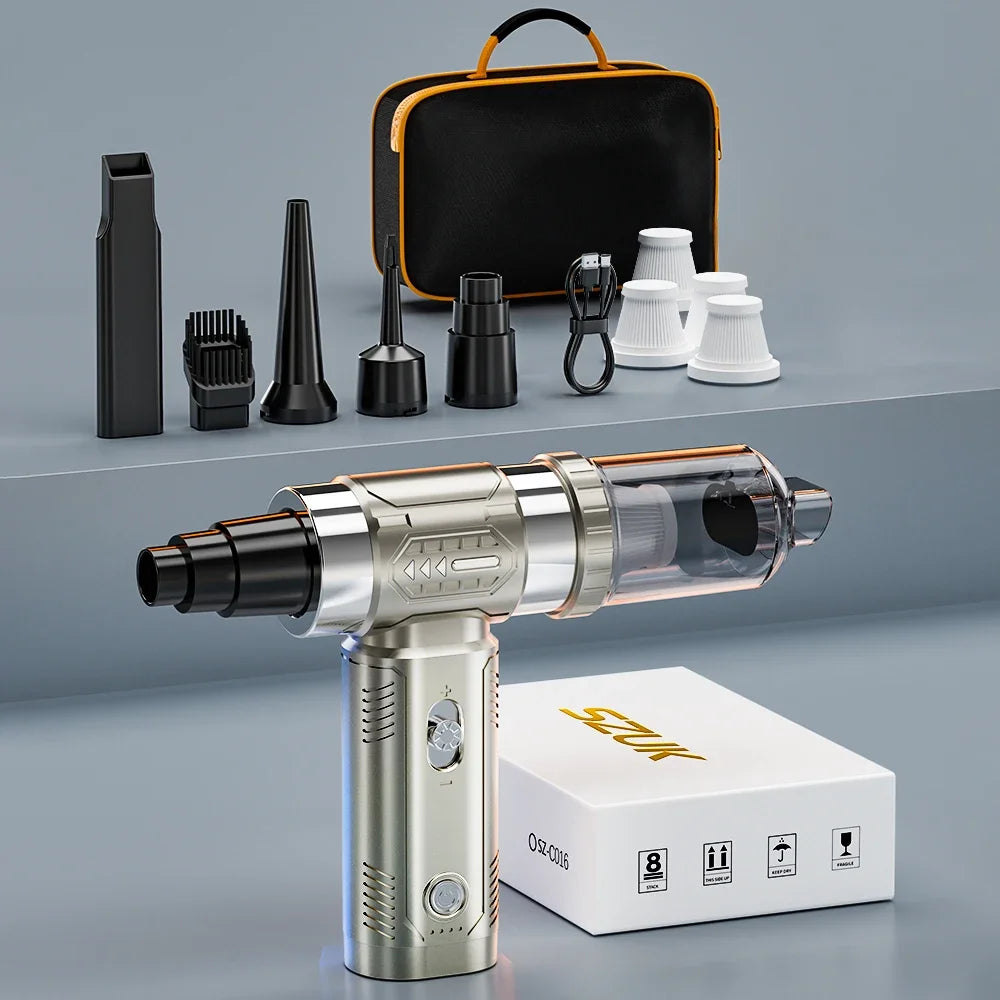 SZUK Mini Air Blower Brushless Motor Turbo Jet Fan Handheld Portable Duct Fan Turbofan Powerful Air Blower Car Vacuum Cleaner