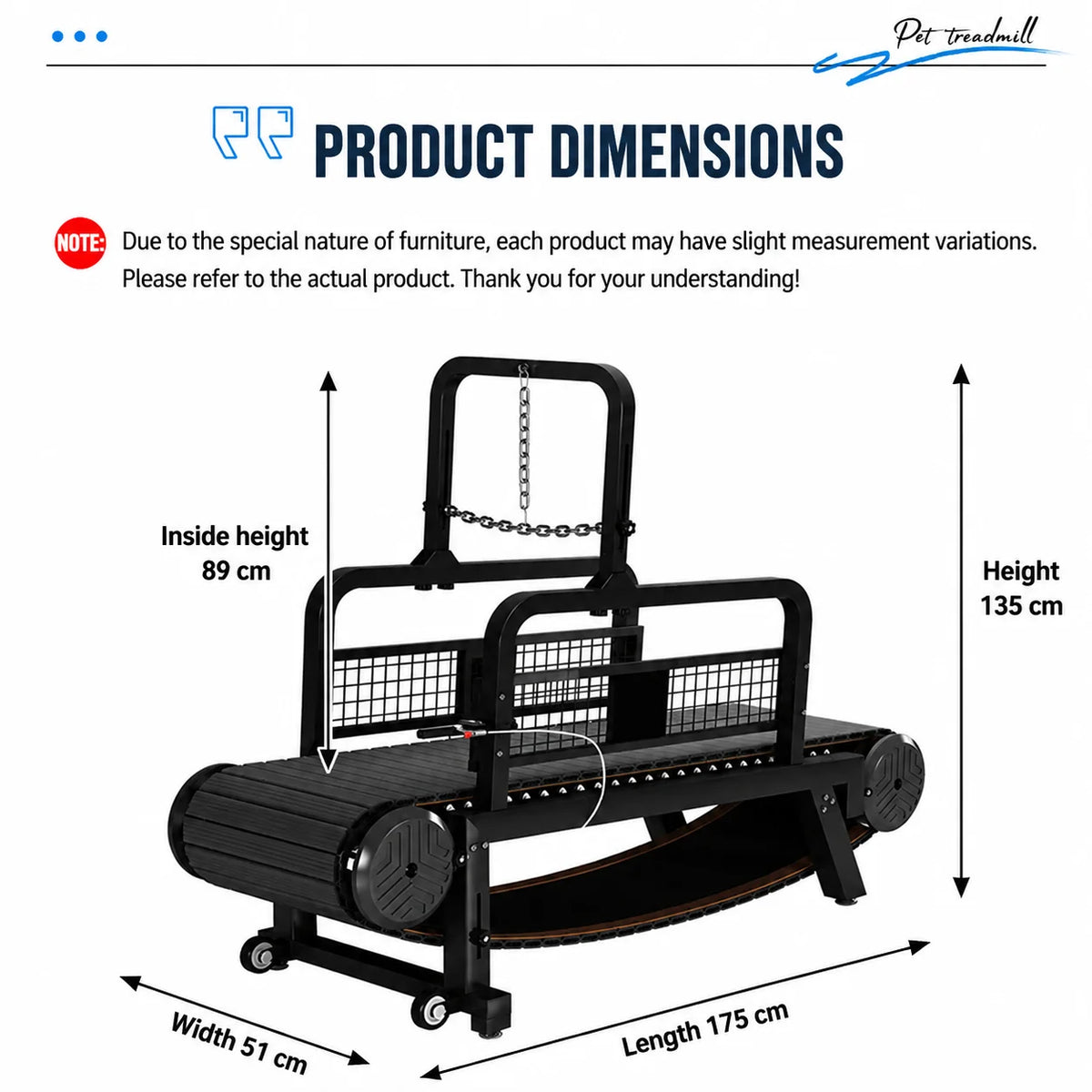 Dog Treadmill, Non-motorized, Quiet, Smooth, Adjustable Pet Treadmill, Pit Bull Training Equipment with Brakes and Speedometer