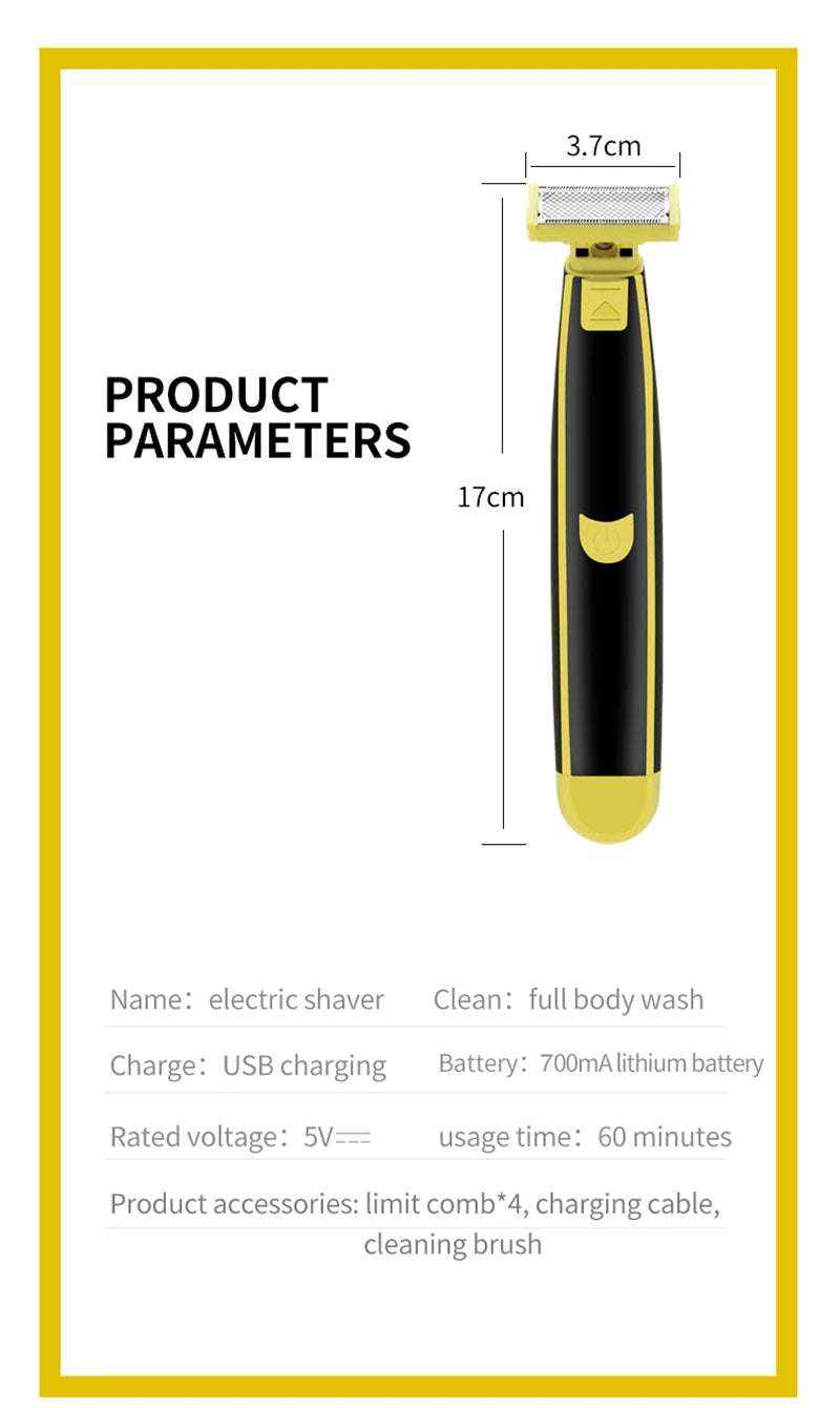 Haircut Mens Shaver Razor Sensitive Areas Shaving Machine Men Hair Removal Epilator Trimmer for Bikini Body
