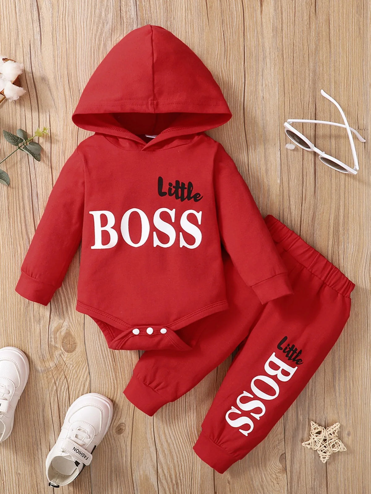 0-24 Months Newborn Baby Boy 2PCS Clothes Set Letter Print Long Sleeve Hoodie Romper+Pants Toddler Boy Cute Spring&Autumn Outfit