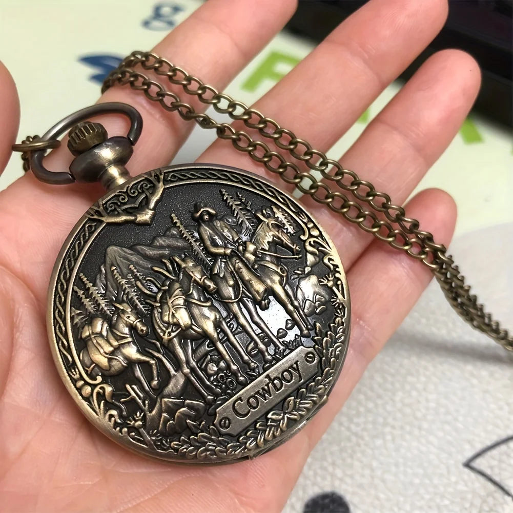 6PCS Classic Vintage Random Pocket Watches,With Necklace Pendant , Best Presents To Families and Friends, Festival Birthday Gift