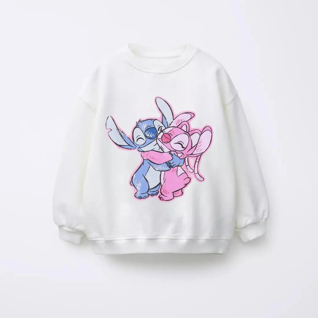 Kids Cartoon Fashion Costume Girls New Round Neck Tops Printed Long Sleeve Autumn Wear Toddler Boys Loose Thin Sweatshirts