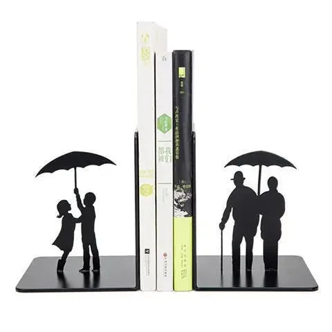 Cute cat stationery bookends desk organizer book stand holder human evolution Creative interesting office accessories book ends