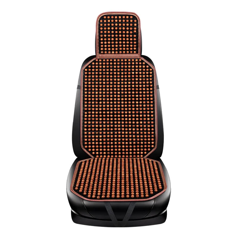 Cool Wooden Bead Car Seat Cushion Is Universal, Physical Cooling, Refreshing and Breathable, Non-Slip Base Cloth, Clothing Seat, 5 Colors Are Available