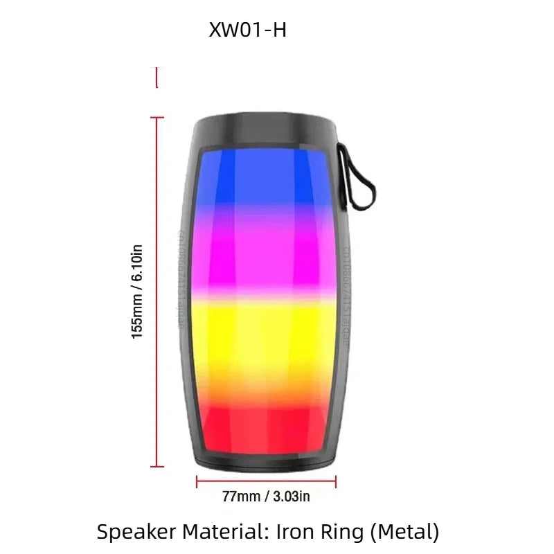 PHONEPACE Bluetooth Wireless Speakers Powerful Portable Sound Box Subwoofer Car Audio Bass MP3 Player Sound System LED Lights