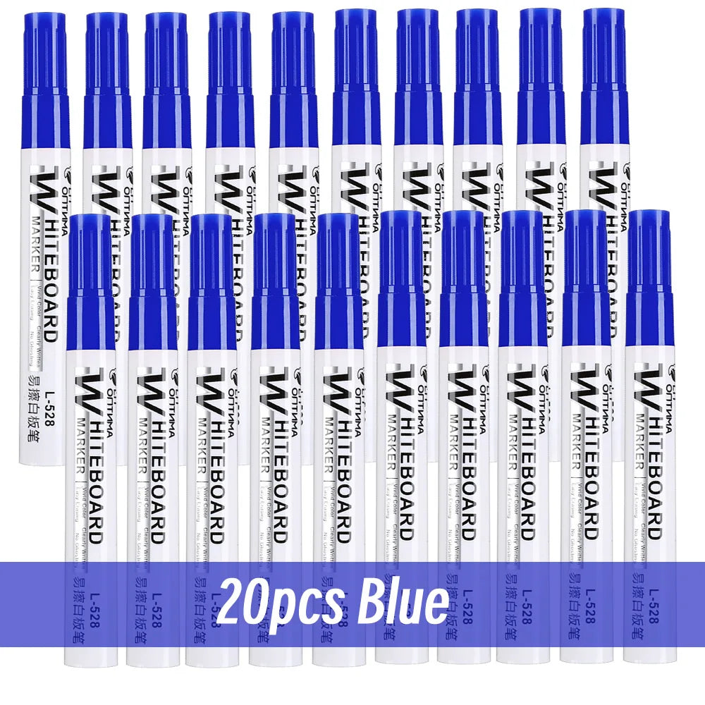 1/20pcs Erasable Whiteboard Marker Pen Blackboard Marker Teaching Chalk for Glass Ceramics Office School Art Marker Stationery