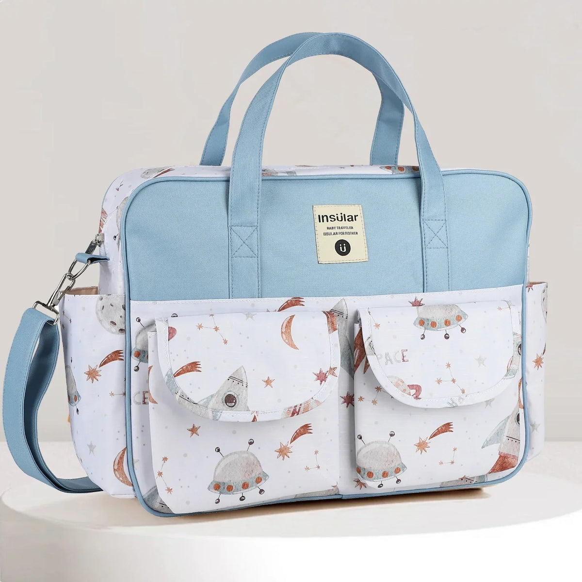 Fashion Mommy Bag Oxford Fabric Go out Cartoon Waterproof Travel Tote Multifunctional Women Handbag Shoulder Bag Large Capacity