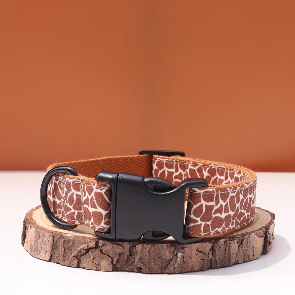 Animal Colors Customized Dog Collar Set Personalized Id Name Tel Adjustable Free Engraving Name for Small Medium Large Dogs