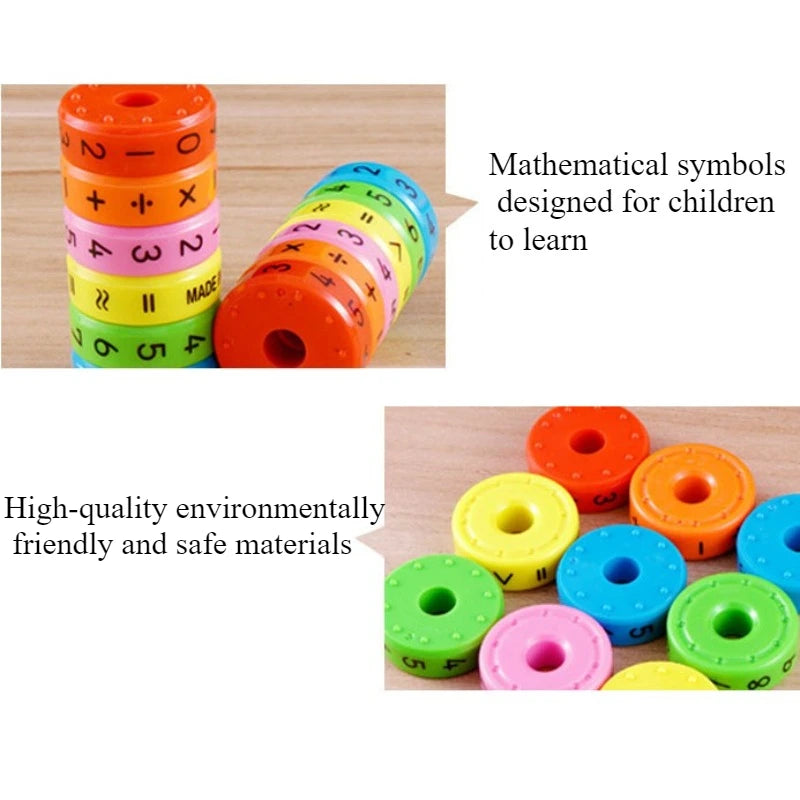 Children's Creative Magnetic Math Tesseract Toy Arithmetic Intelligence Early Education Toys Add Subtract Multiply Divide Toy