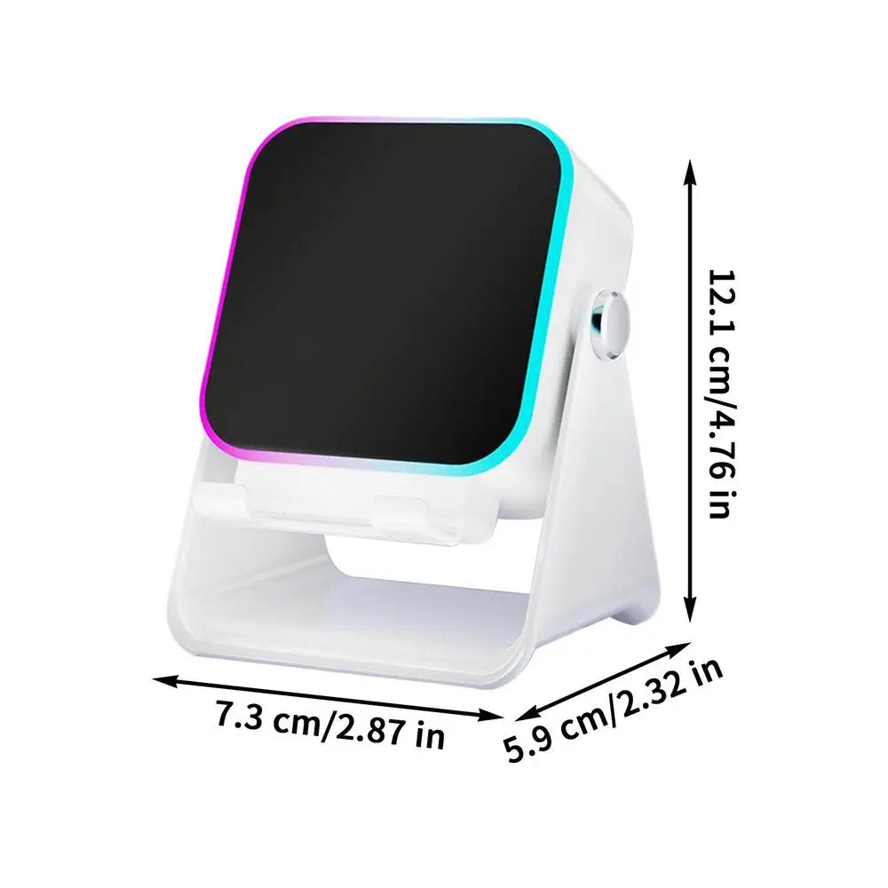 Upgraded Folding Phone Holder With Wireless Charger Induction Speaker Light 10W Portable Audio Bracket For Desk Room Office