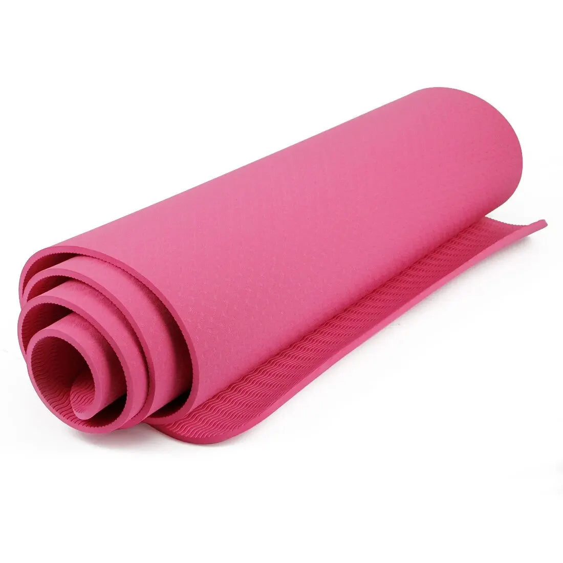 TPE Yoga Mat 173*57cm Eco-friendly Non-Slip Exercise & Fitness Mat for Men&Women with Carrying Strap, Home Workout Mat for Yoga