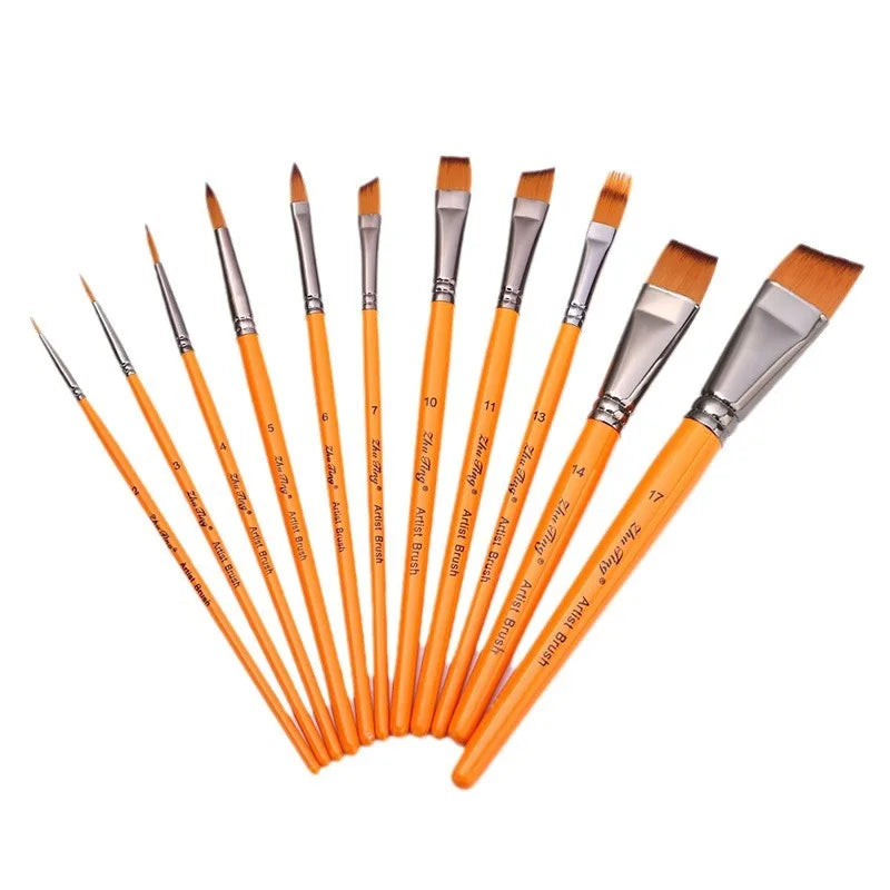 High Quality Face Body Paint Brushes Sky Blue Artist Watercolor Painting Makeup Brush Set For Kids