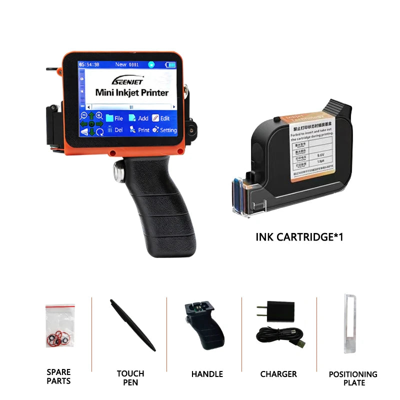 Mini Best Before Date Logo Code Printer Handheld Food Expiry Date Stamping Inkjet Machine QR Code Bottle Box