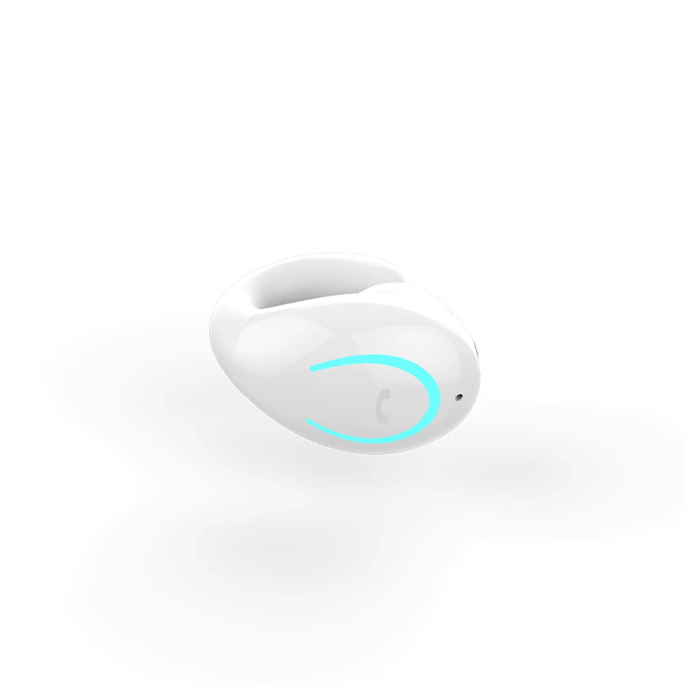 Bluetooth Headset 5.0 Tws Single Earless Clip On Sound Reduction Stereo Motion Touch Mini Wireless Headset