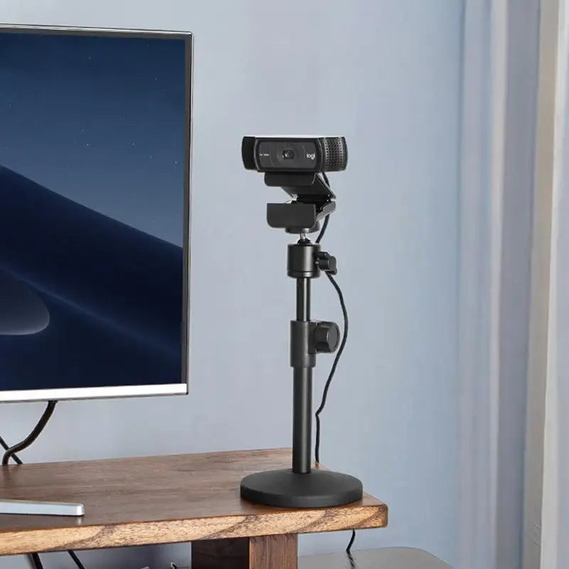 Desk Tripod for Webcam Support Stands Metal Tripe for Web Camera Mount Base Desktop Tripie for Webcam Stative for Logitech