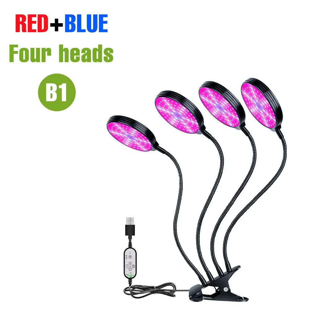 Full Spectrum LED Grow Light USB Plant Fill Lamp 5V Dimmable Timing Auto On/Off Indoor Seeds Hydroponics Vegs Cultivation Lamps