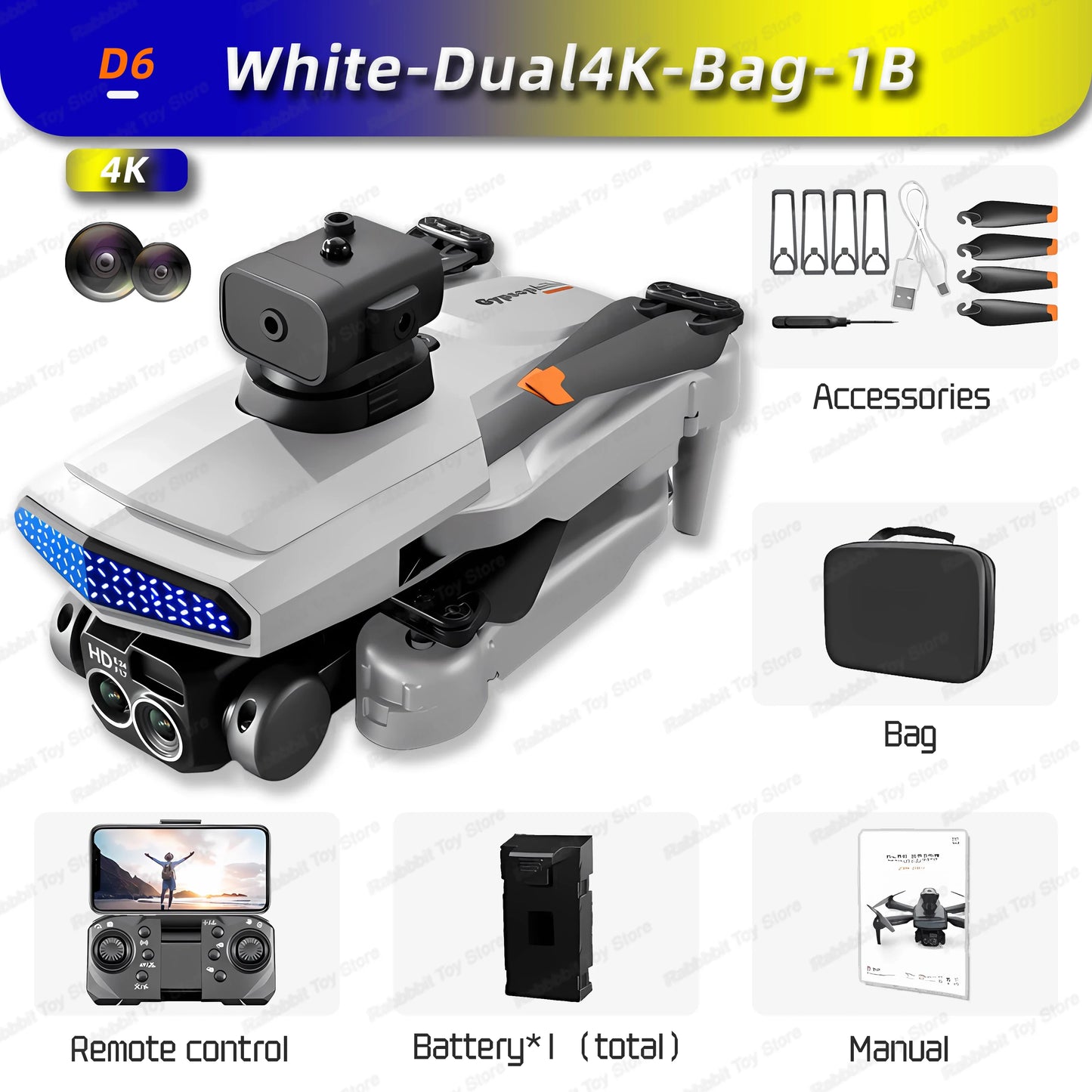 New D6 Mini Drone 4k Profesional 8K HD Camera Obstacle Avoidance Aerial Photography Brushless Foldable Quadcopter Gift Toy 6000M