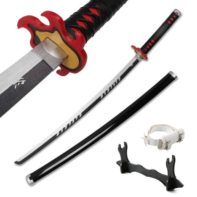 Anime Katana 104cm/41in Tanjiro Zenitsu Kyoujurou Samurai Swords Original Texture Anime Katana Cosplay Bamboo Wooden Toy Sword