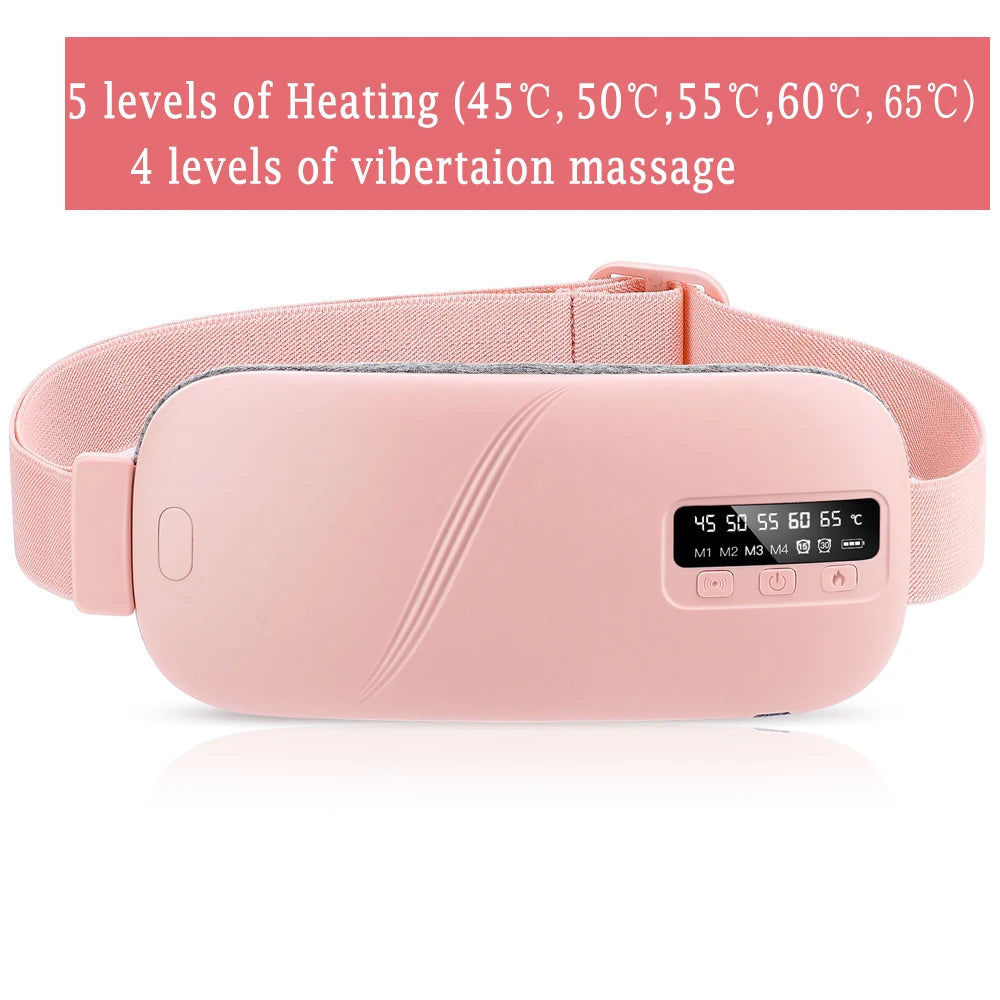 Cordless Electric Heating Pad Belt Adjustable Levels for Women Best Abdominal Heating Massager Hot Compress for Menstrual Period