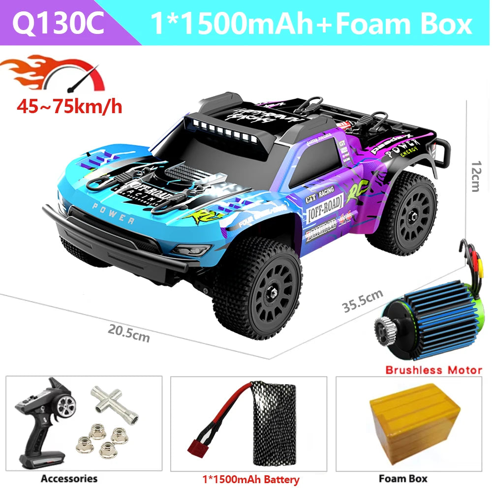 1/14 Q130 RC Car Desert 4WD Off-road Truck 2.4G High Speed Car Racing Drift Remote ControlVehicle Toys For Boys Children