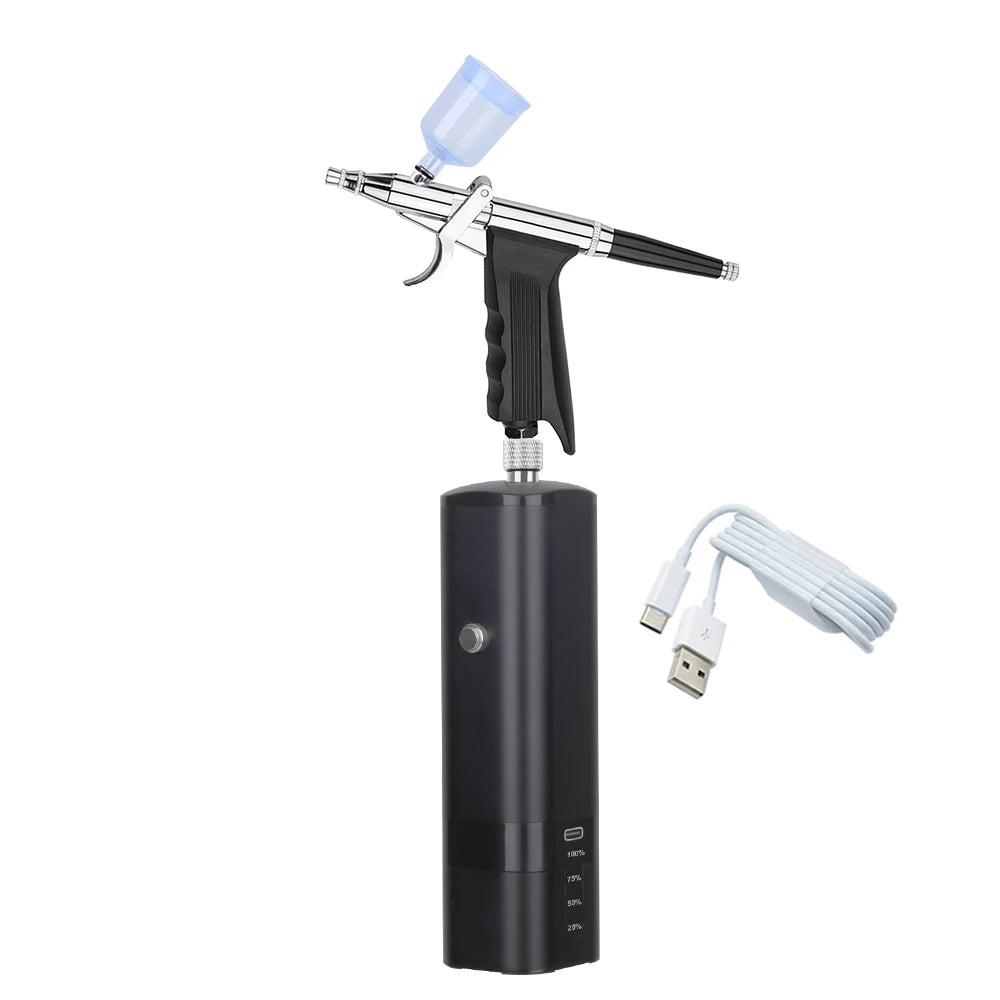 High Quality Cordless Mini Airbrush With Compressor Trigger Gun Cleaning Kit Foundation Makeup Oxygen Infusion Apparatus