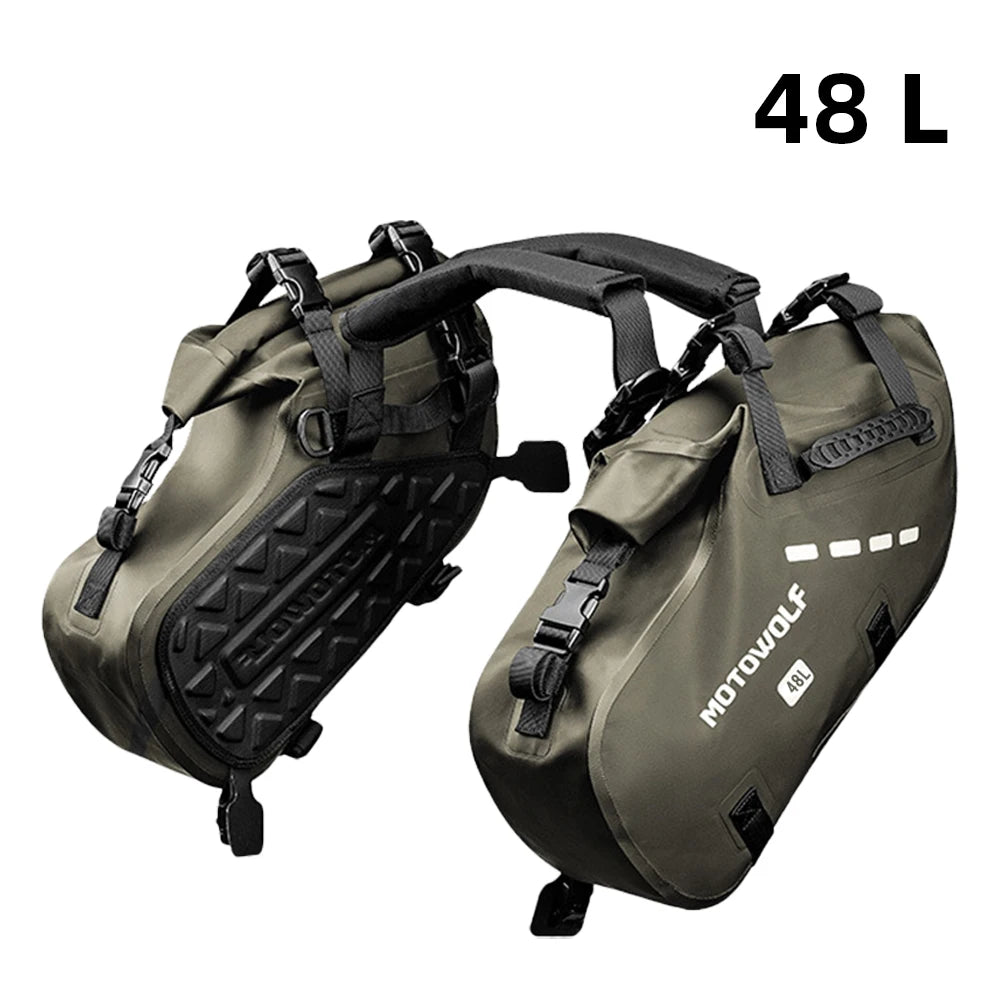 Waterproof Motorcycle Bag 18L 28L 48L Motorcycle Saddle Side Bag Large Capacity Universal Fit Motorcycle Pannier Bag