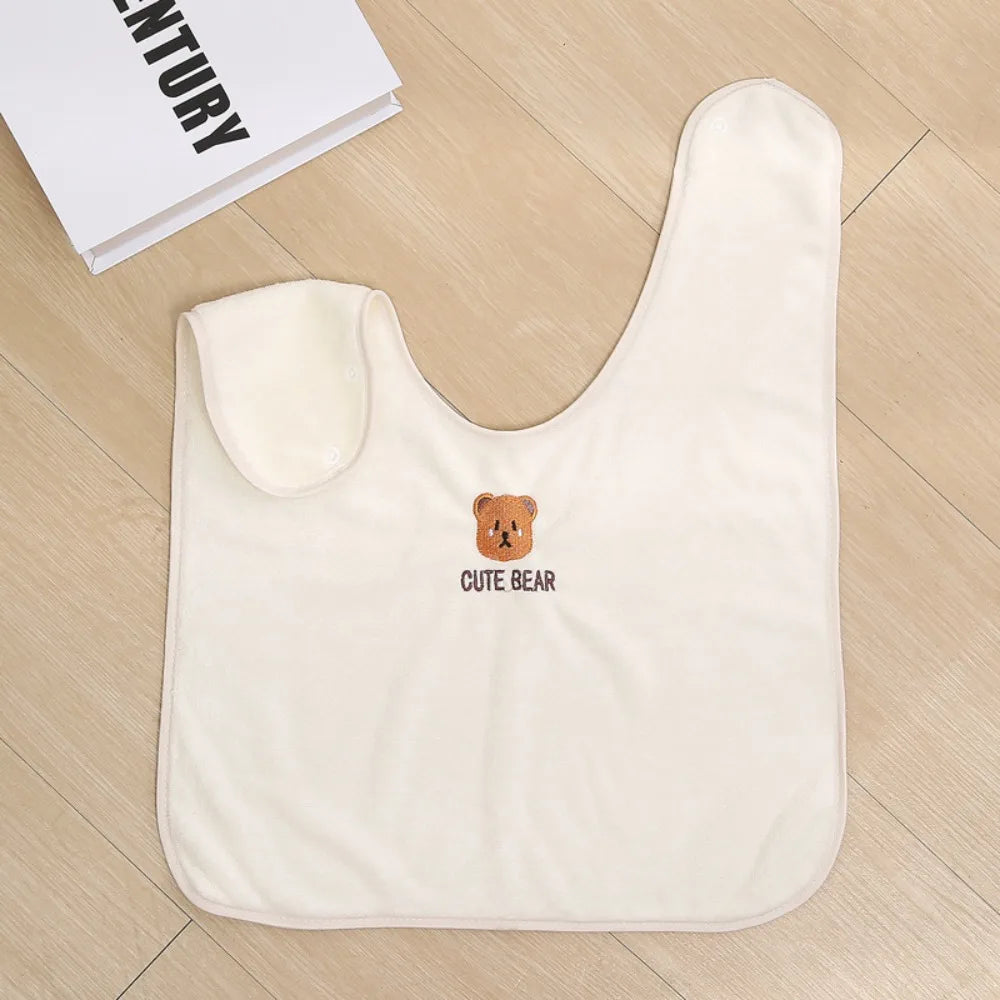 New Soft Baby Bibs Adjustable Snaps Water Absorbent Children's Washcloth Skin Friendly Toddler Face Towel for Feeding Eating