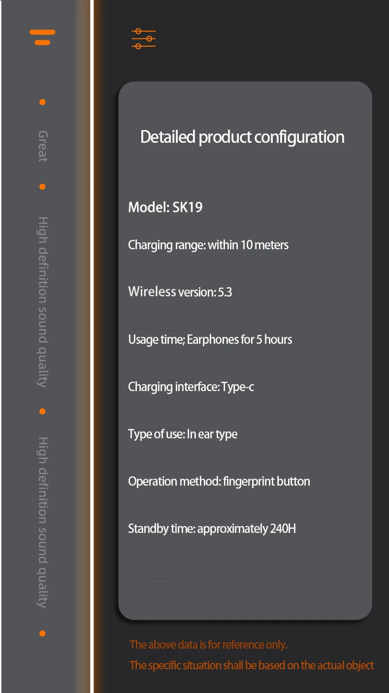SK Small Headphones Wireless Bluetooth Headset Sport Sleeping Invisible Comfortable To Wear Bass Earbuds Earphone For All Phones