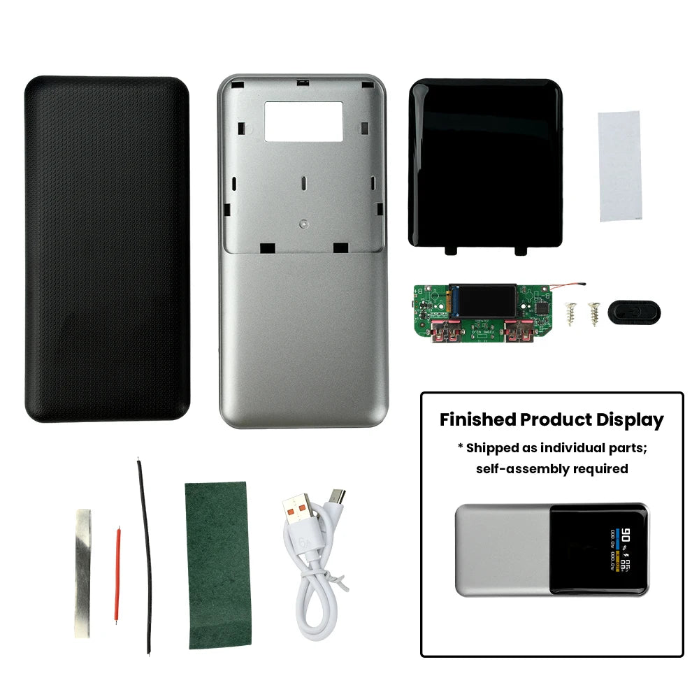 22.5W Fast Charging Module Power Bank DIY Kit TFT Color Screen LCD Display 3.7V Ternary Lithium Battery Supports PD/QC/SCP/VOOC