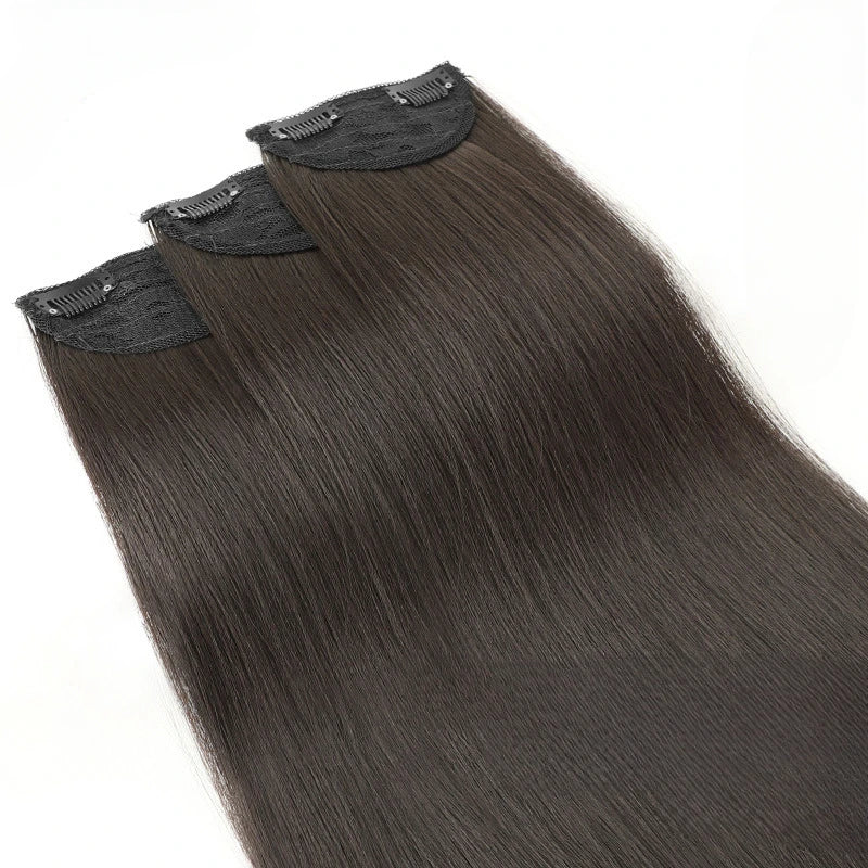 Wig Women's Long Hair Three-piece Seamless Wig Patch Straight Hair Extensions Invisible Artificial Hair Extensions Synthetic