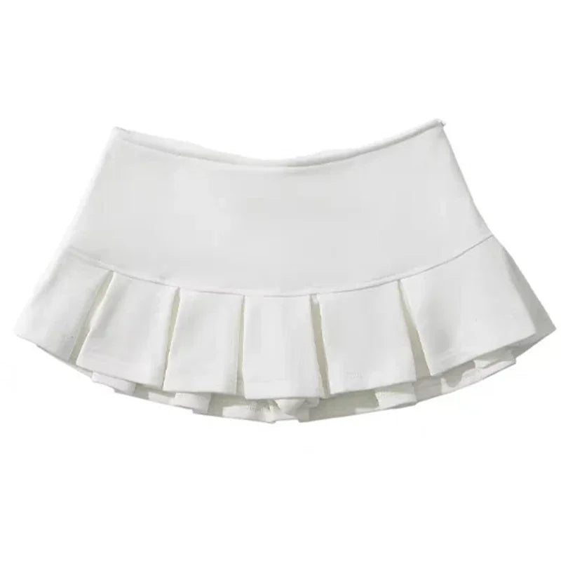 Sexy High Waist Pleated Skirts Women Summer Streetwear Mini A Line Skirts Woman Korean Tennis Student Dance Skirt Female 2025